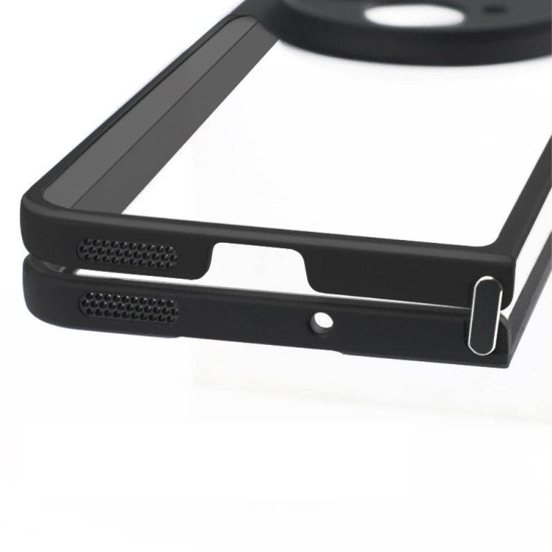 Hoesje Oppo Find N3 Transparant Met Zwarte Rand