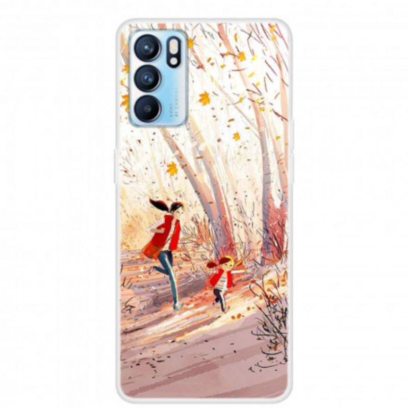 Cover Hoesje Oppo Reno 6 Pro 5g Telefoonhoesje Herfstlandschap