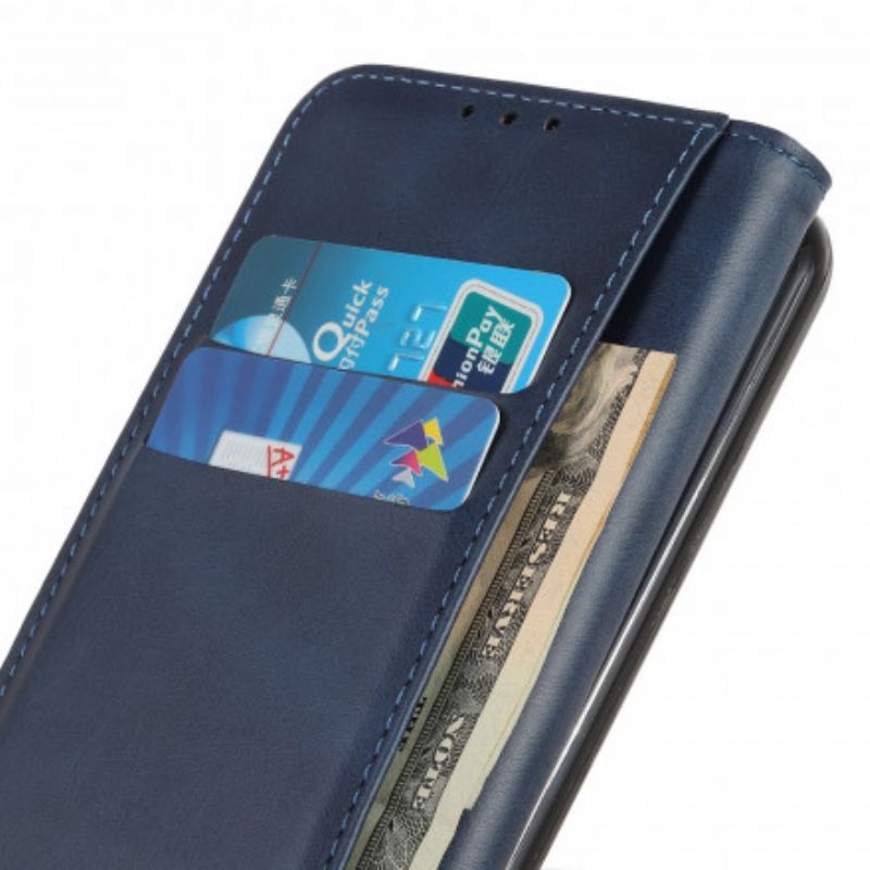 Folio-hoesje Oppo Reno 6 Pro 5g Splitlederen Elegantie Bescherming Hoesje