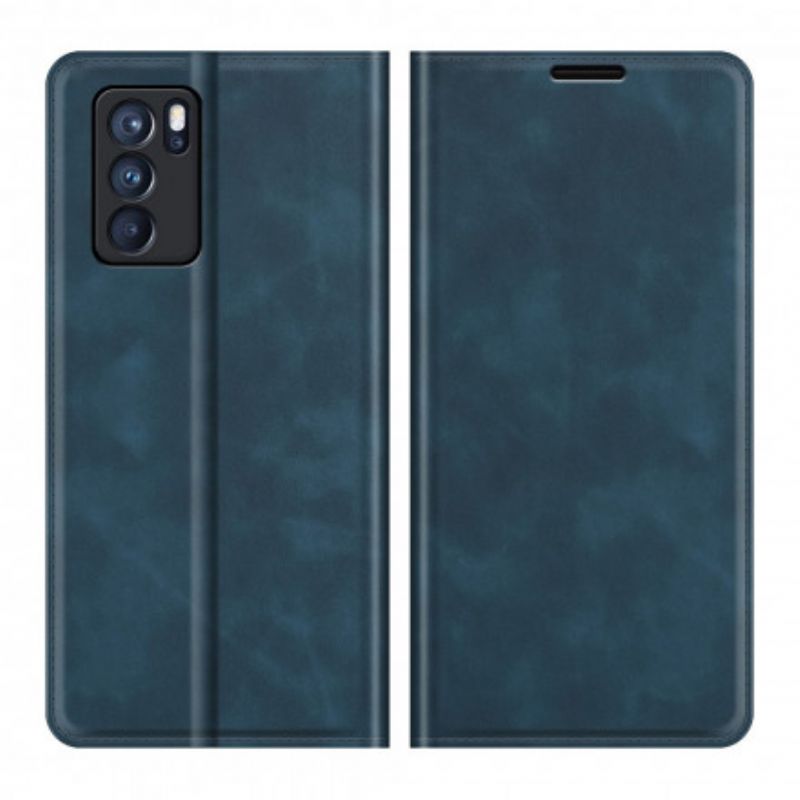 Folio-hoesje Oppo Reno 6 Pro 5g Zacht Leereffect