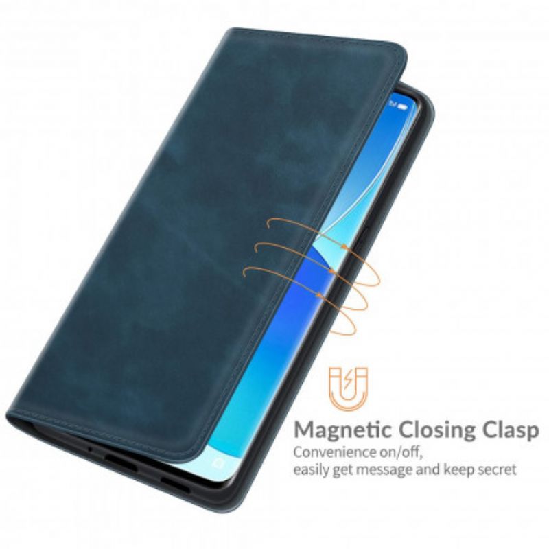 Folio-hoesje Oppo Reno 6 Pro 5g Zacht Leereffect