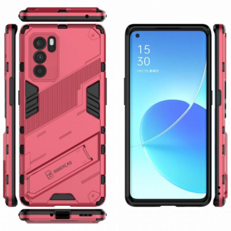 Hoesje Oppo Reno 6 Pro 5g Verwijderbare Steun Twee Handsfree Posities