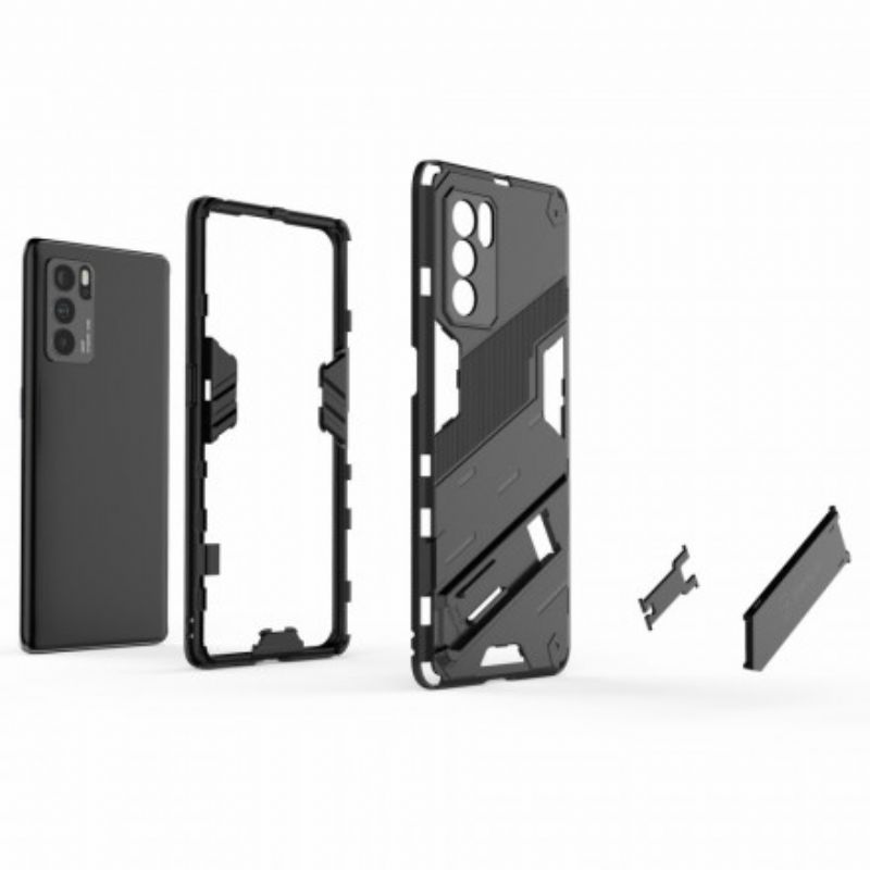Hoesje Oppo Reno 6 Pro 5g Verwijderbare Steun Twee Handsfree Posities