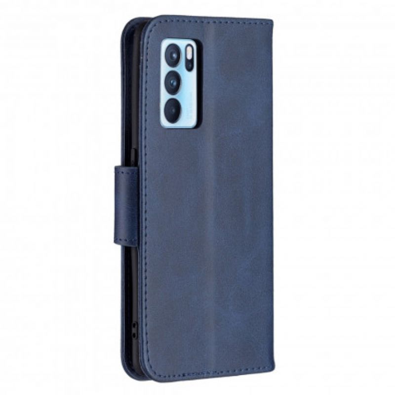Leren Hoesje Oppo Reno 6 Pro 5g Gladde Flap Schuin Bescherming Hoesje