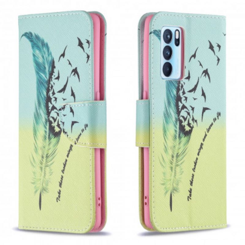 Leren Hoesje Oppo Reno 6 Pro 5g Leer Vliegen Bescherming Hoesje