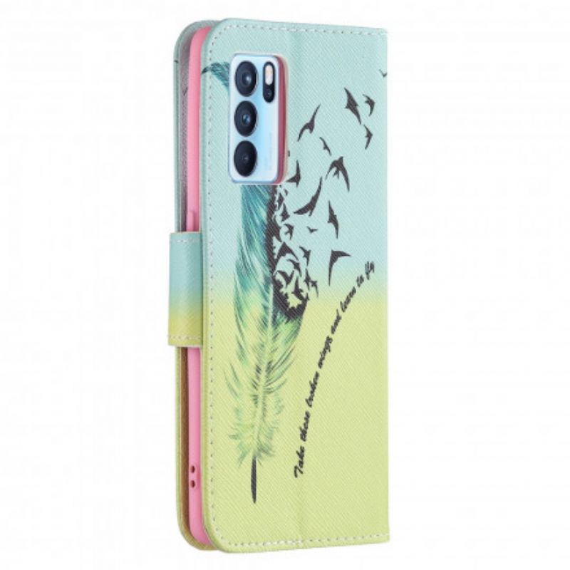 Leren Hoesje Oppo Reno 6 Pro 5g Leer Vliegen Bescherming Hoesje