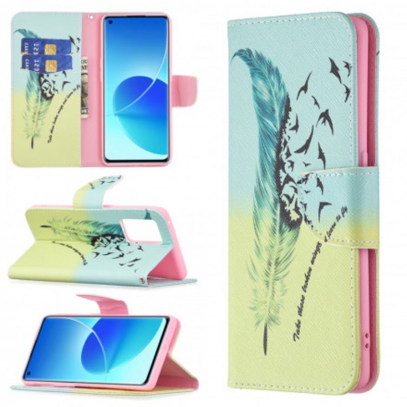 Leren Hoesje Oppo Reno 6 Pro 5g Leer Vliegen Bescherming Hoesje