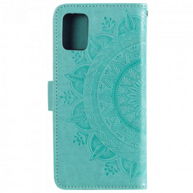 Leren Hoesje Voor Oppo Reno 6 Pro 5g Mandala Zon