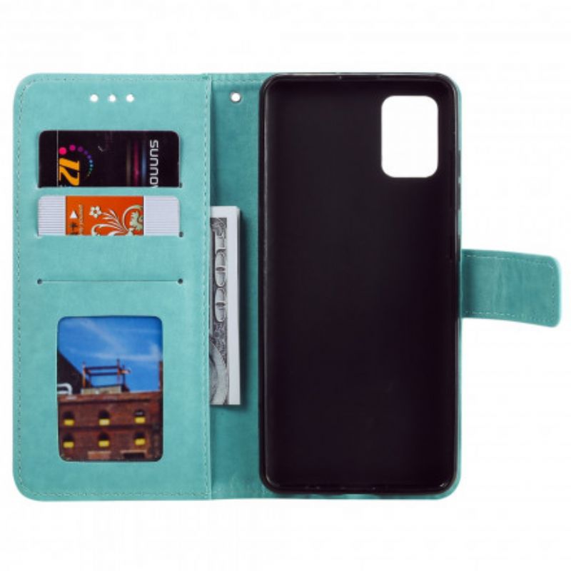 Leren Hoesje Voor Oppo Reno 6 Pro 5g Mandala Zon
