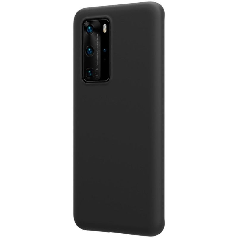 Case Hoesje Huawei P40 Pro Rood Zwart Telefoonhoesje Serie Nillkin Flex Pure
