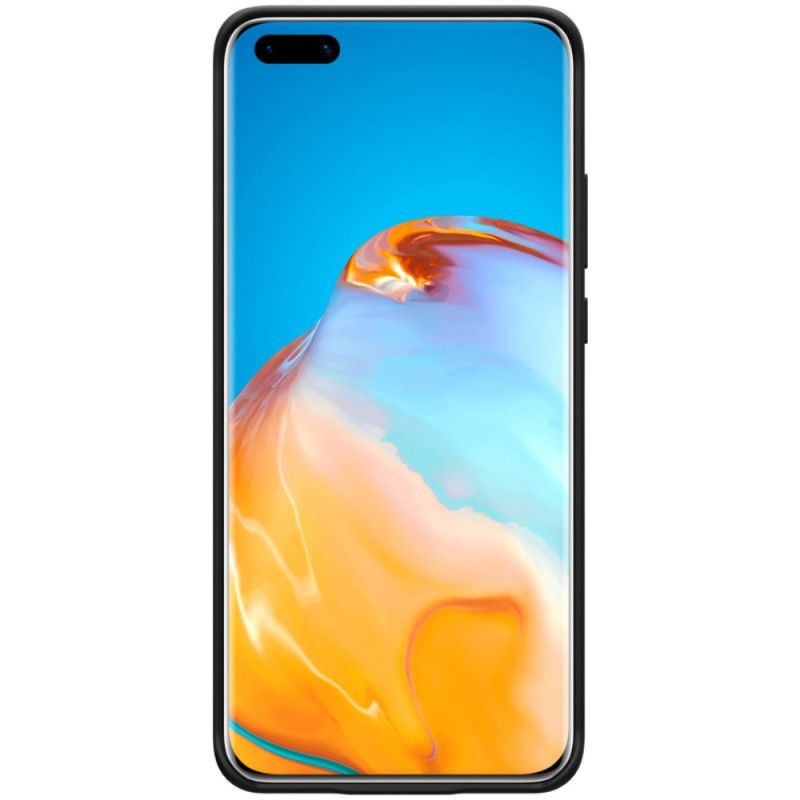 Case Hoesje Huawei P40 Pro Rood Zwart Telefoonhoesje Serie Nillkin Flex Pure