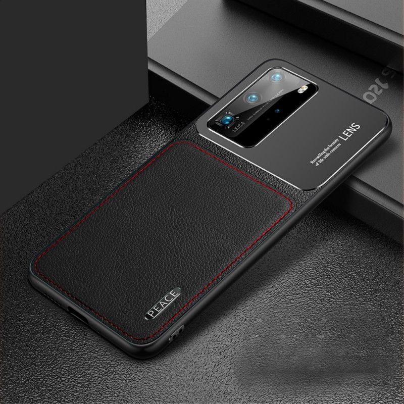 Case Hoesje Huawei P40 Pro Rood Zwart Telefoonhoesje Vrede Hybride