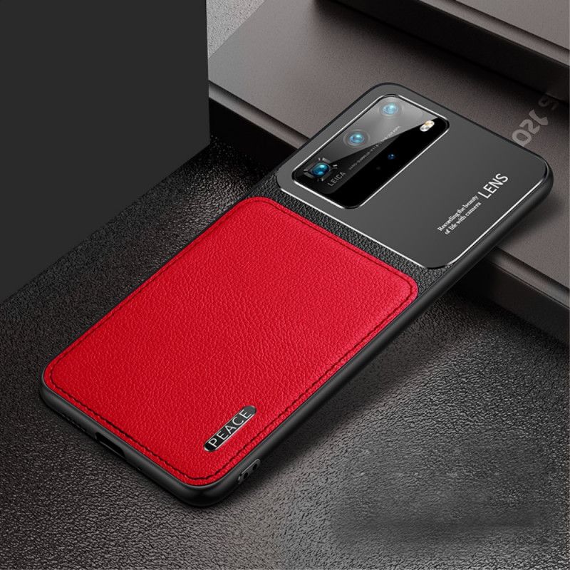 Case Hoesje Huawei P40 Pro Rood Zwart Telefoonhoesje Vrede Hybride