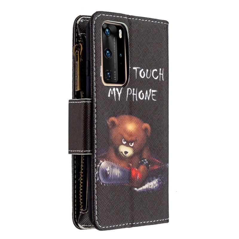 Cover Folio-hoesje Huawei P40 Pro Telefoonhoesje Zak Met Ritssluiting