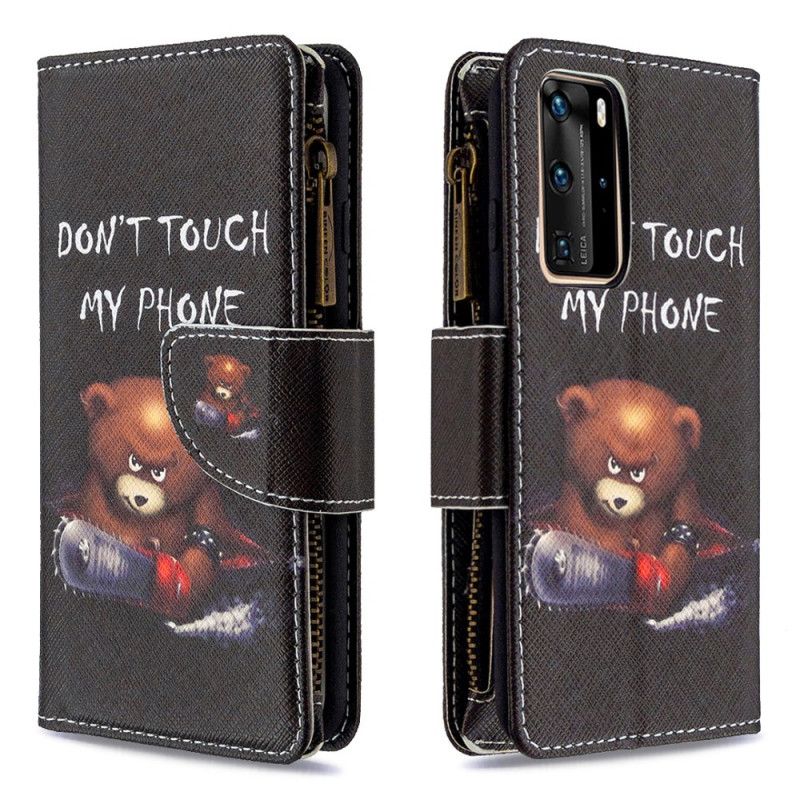 Cover Folio-hoesje Huawei P40 Pro Telefoonhoesje Zak Met Ritssluiting