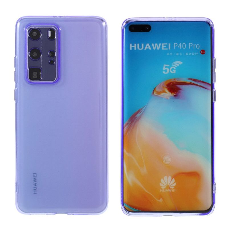 Cover Hoesje Huawei P40 Pro Appelgroen Magenta Telefoonhoesje Siliconenkleuren