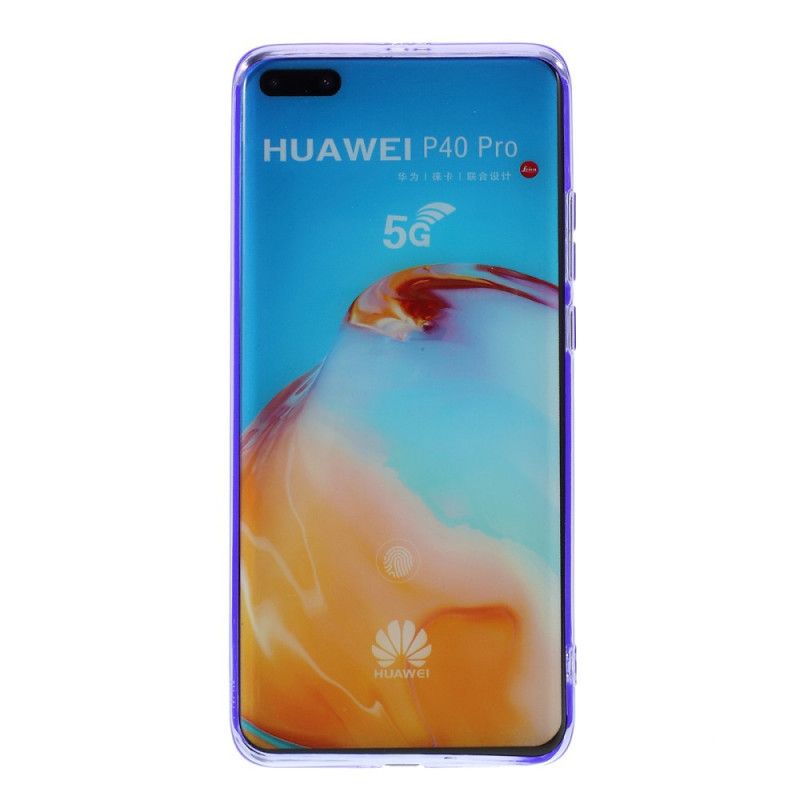 Cover Hoesje Huawei P40 Pro Appelgroen Magenta Telefoonhoesje Siliconenkleuren