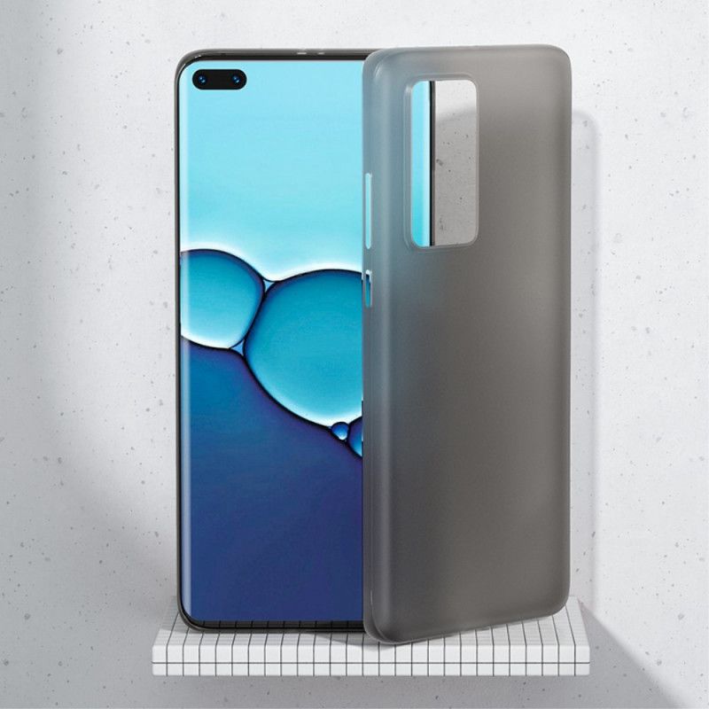 Cover Hoesje Huawei P40 Pro Wit Zwart Telefoonhoesje Dunne Matte Textuur Benks