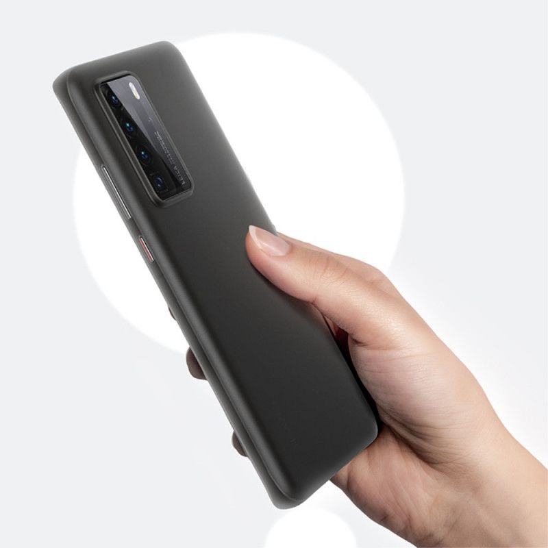 Cover Hoesje Huawei P40 Pro Wit Zwart Telefoonhoesje Dunne Matte Textuur Benks