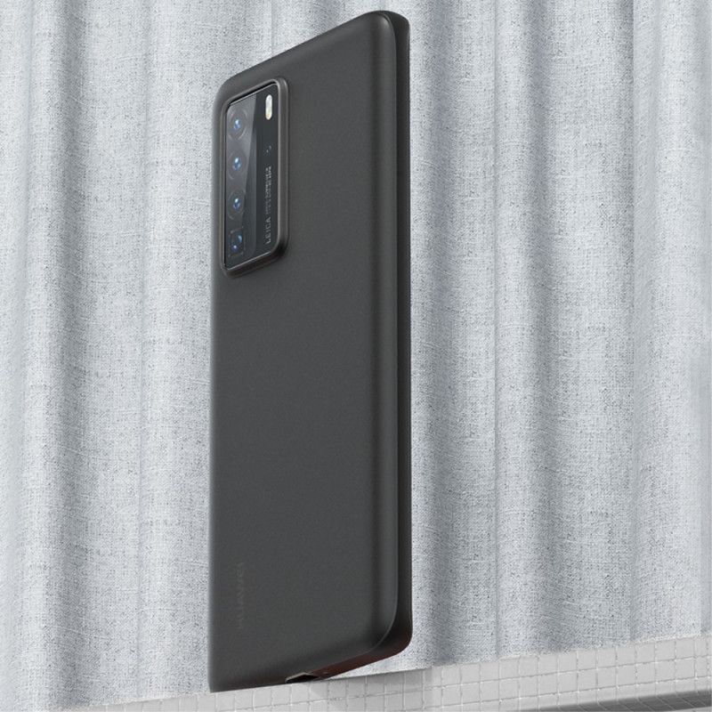 Cover Hoesje Huawei P40 Pro Wit Zwart Telefoonhoesje Dunne Matte Textuur Benks
