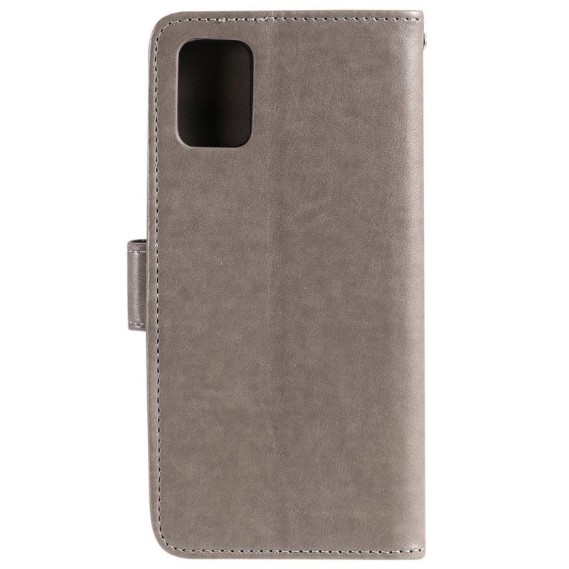 Flip Case Leren Huawei P40 Pro Lichtblauw Uilen Verliefd Op String