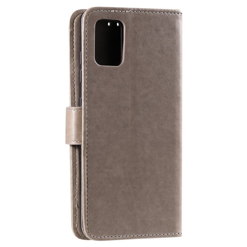 Flip Case Leren Huawei P40 Pro Lichtblauw Uilen Verliefd Op String