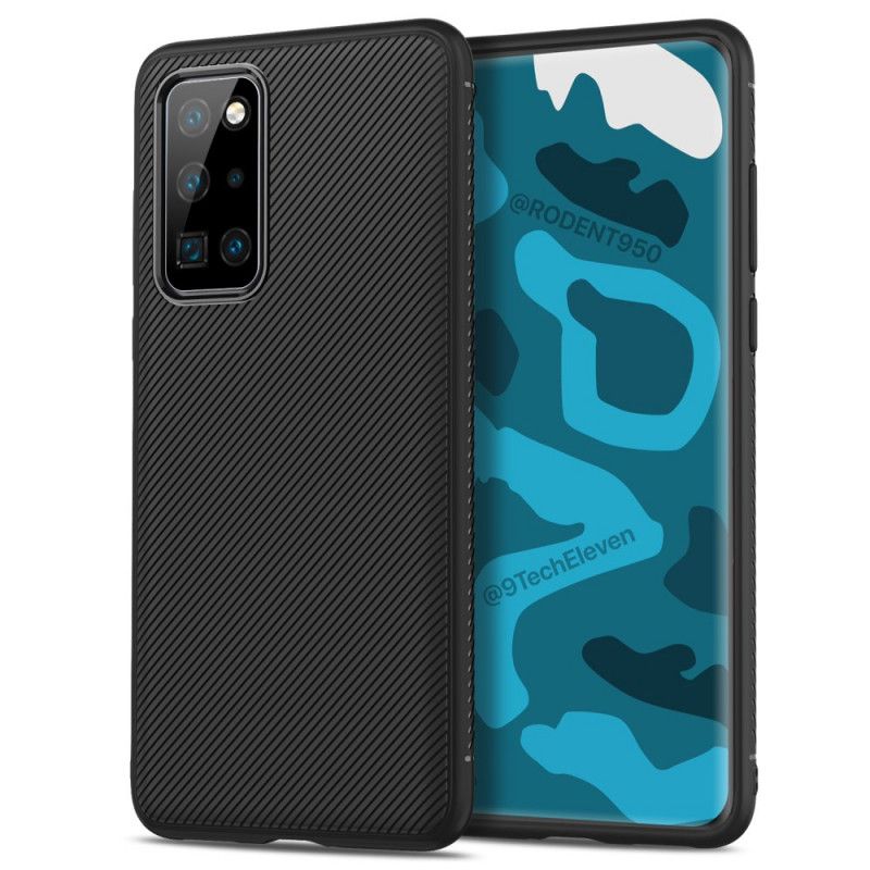 Hoesje Huawei P40 Pro Donkerblauw Zwart Twill Uit De Jazzserie