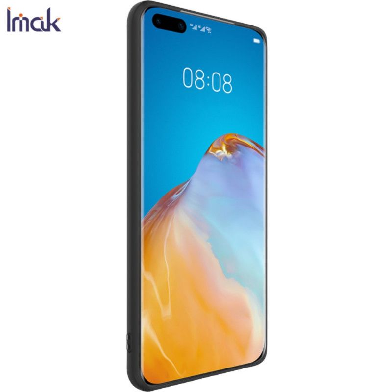 Hoesje Huawei P40 Pro Donkerblauw Zwart Uc-1 Serie Siliconen Mat Imak