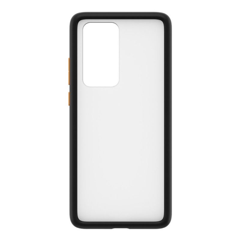 Hoesje Huawei P40 Pro Grijs Zwart Transparant Gekleurde Omtrekbenen