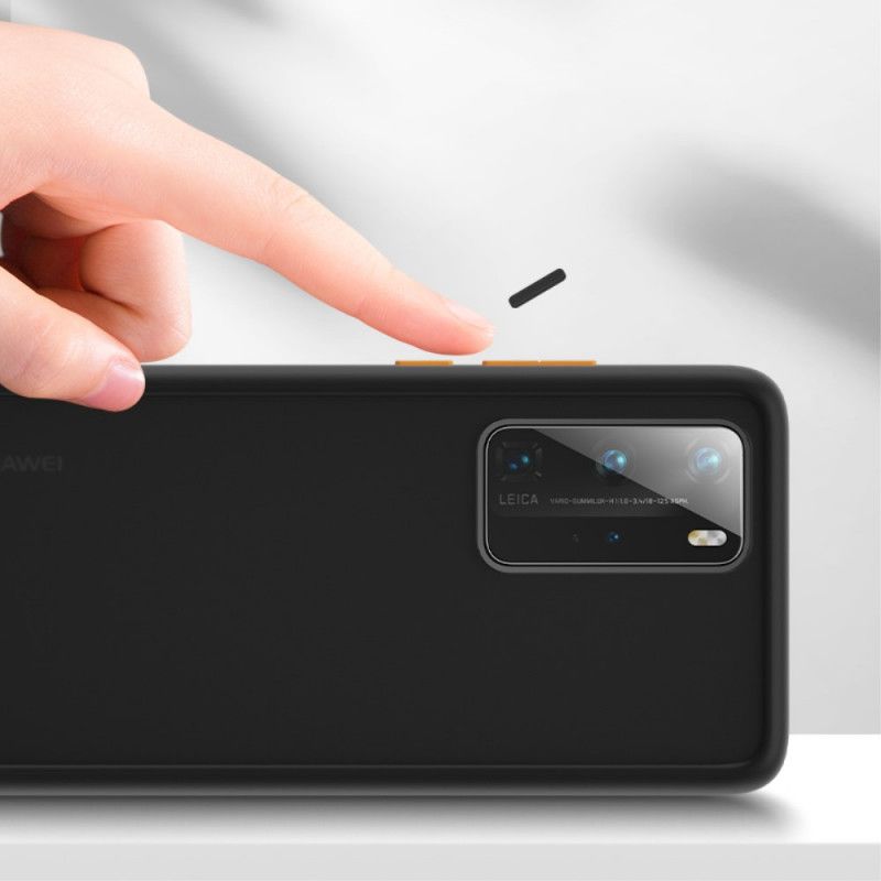 Hoesje Huawei P40 Pro Grijs Zwart Transparant Gekleurde Omtrekbenen