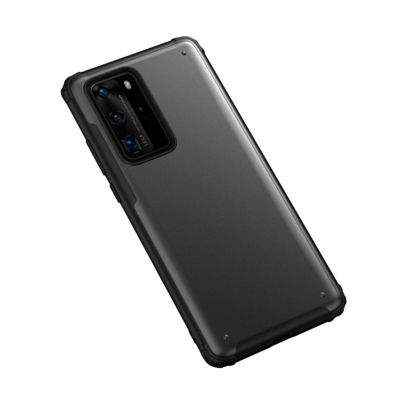 Hoesje Huawei P40 Pro Rood Zwart Frosted Hybride