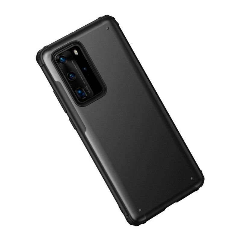 Hoesje Huawei P40 Pro Rood Zwart Frosted Hybride