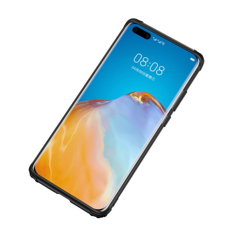 Hoesje Huawei P40 Pro Rood Zwart Frosted Hybride
