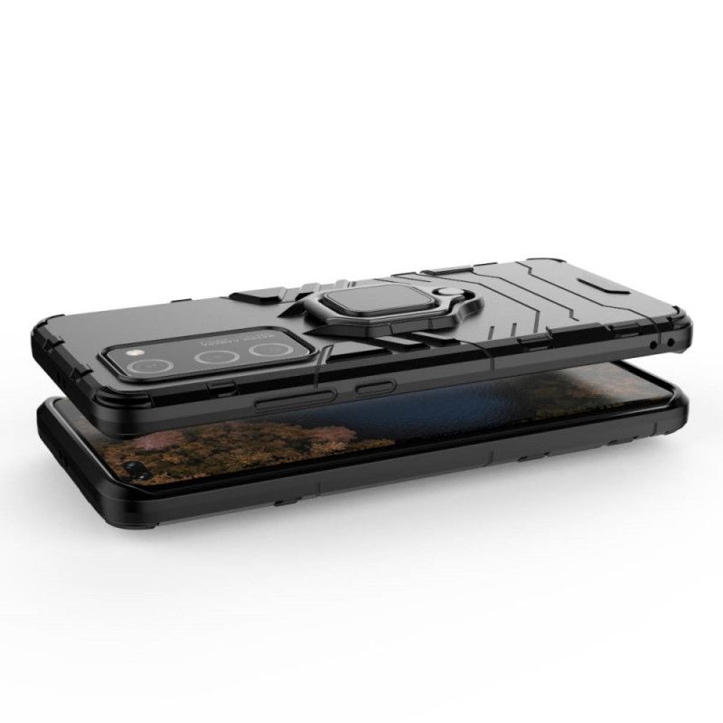 Hoesje Huawei P40 Pro Rood Zwart Resistente Ring