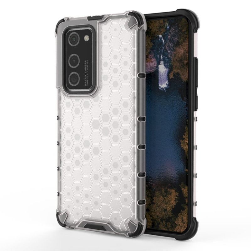 Hoesje Huawei P40 Pro Wit Zwart Honingraatstijl