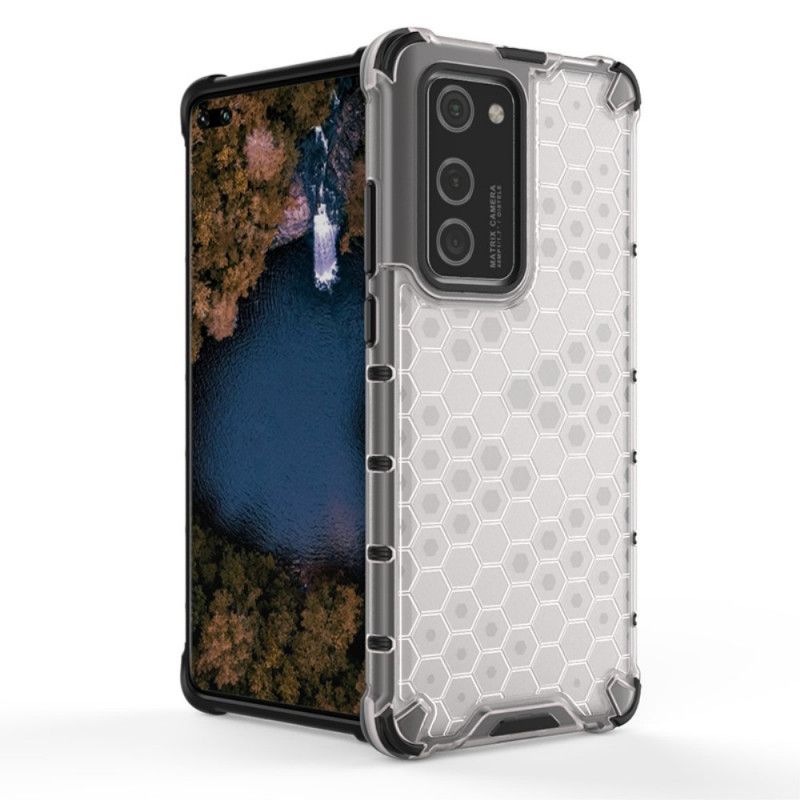 Hoesje Huawei P40 Pro Wit Zwart Honingraatstijl