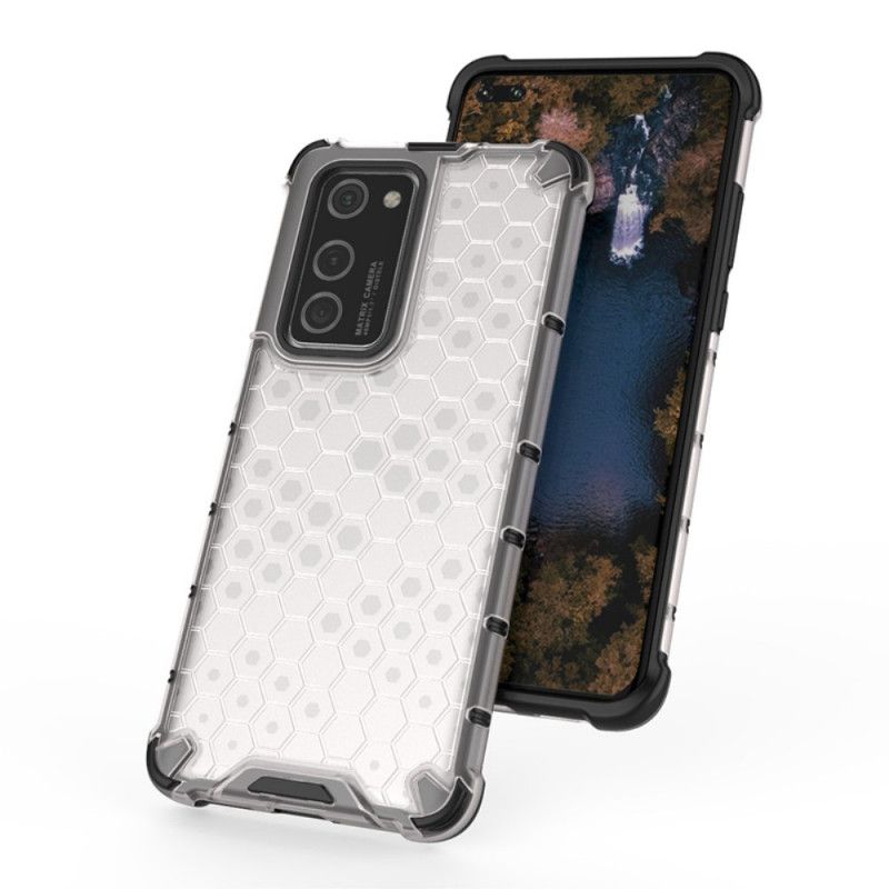 Hoesje Huawei P40 Pro Wit Zwart Honingraatstijl
