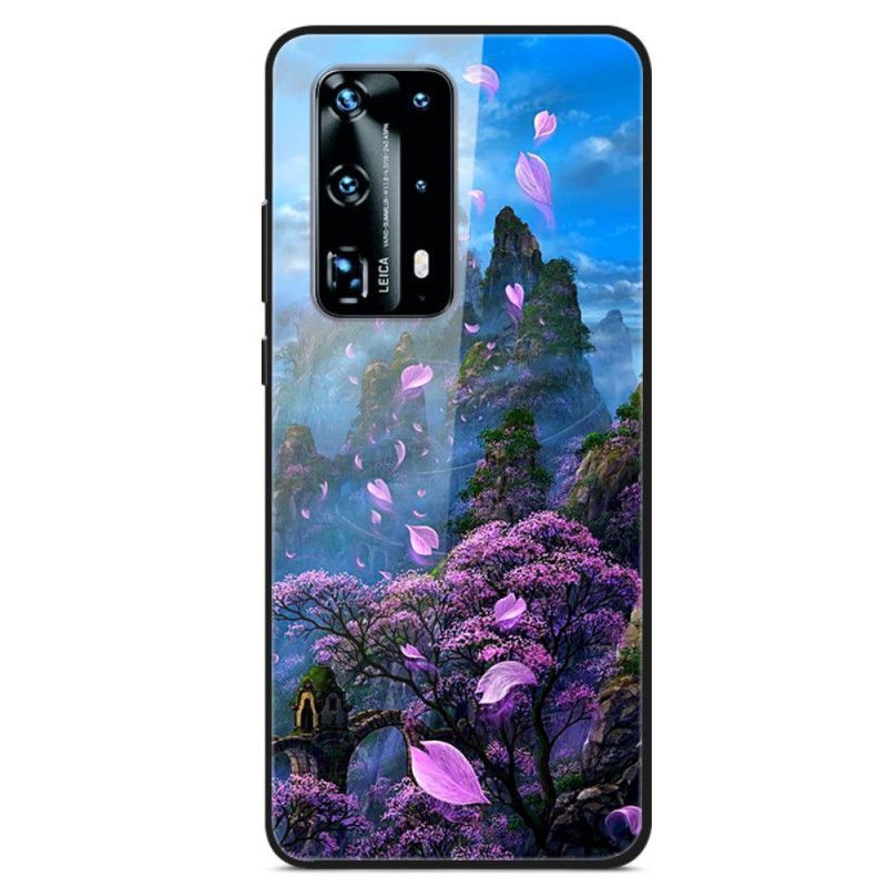 Hoesje voor Huawei P40 Pro Denkbeeldig Landschap Gehard Glas