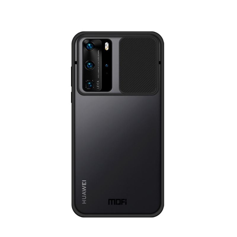 Hoesje voor Huawei P40 Pro Rood Zwart Camshield Gekleurde Mofi-Randen