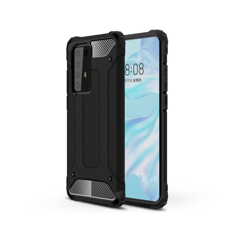 Hoesje voor Huawei P40 Pro Rood Zwart Overlevende