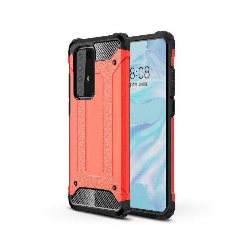 Hoesje voor Huawei P40 Pro Rood Zwart Overlevende