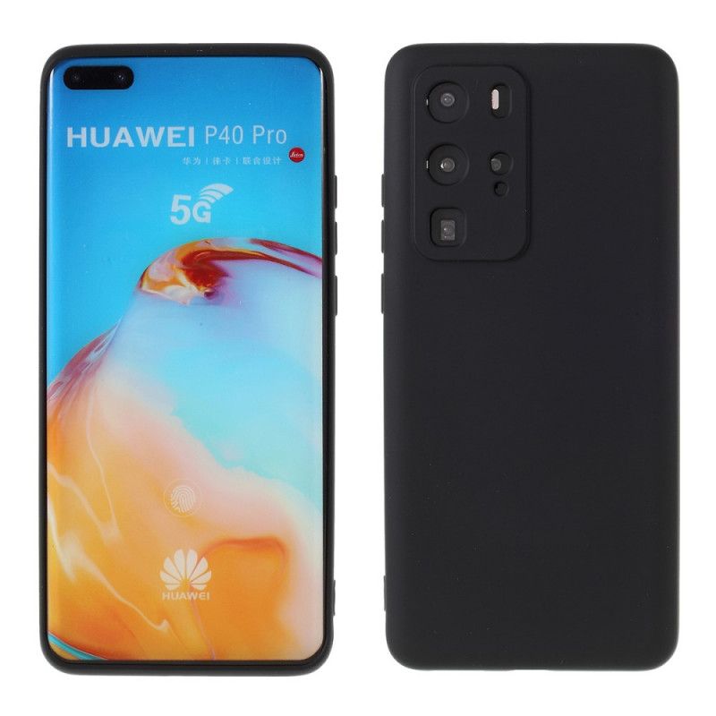 Hoesje voor Huawei P40 Pro Rood Zwart X-Level Vloeibare Siliconen