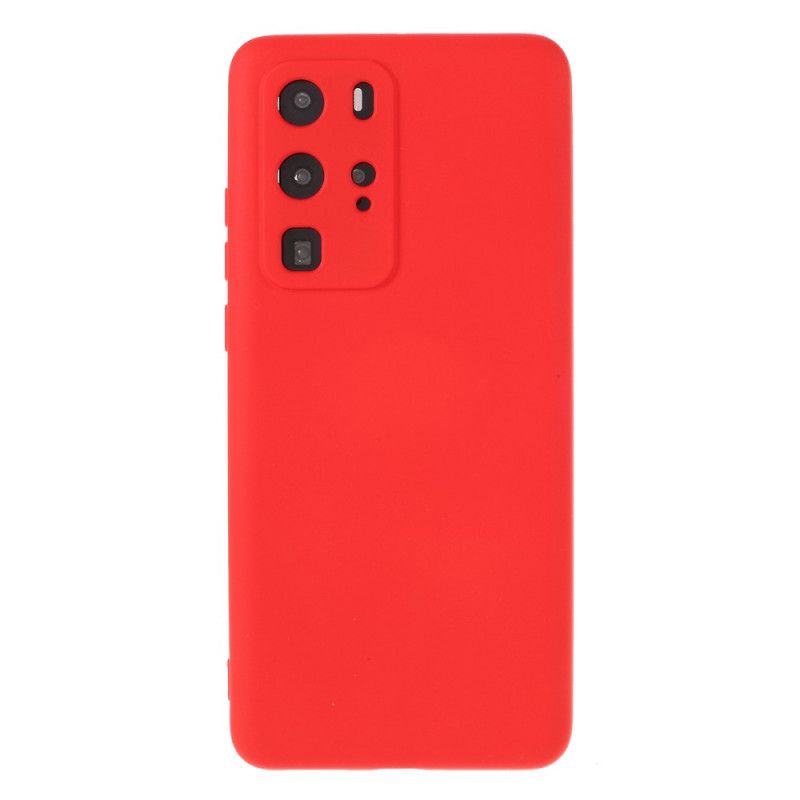 Hoesje voor Huawei P40 Pro Rood Zwart X-Level Vloeibare Siliconen