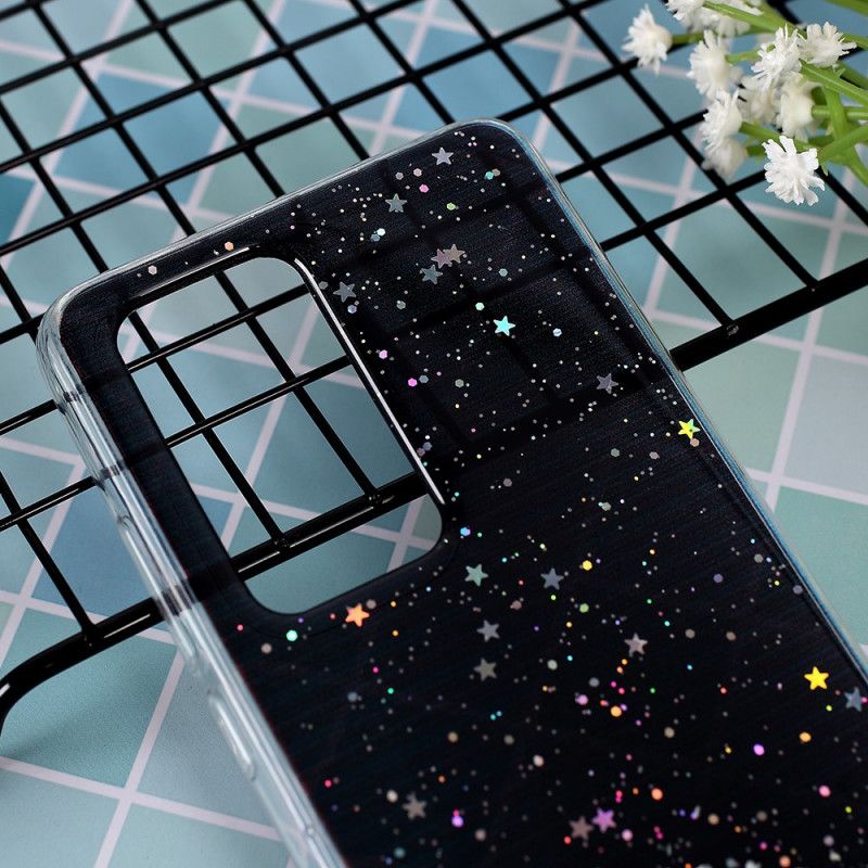 Hoesje voor Huawei P40 Pro Roze Zwart Ik Hou Van Glitter