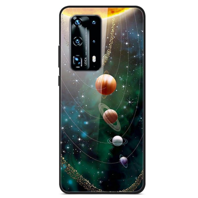 Hoesje voor Huawei P40 Pro Zonnestelsel Planeet Gehard Glas