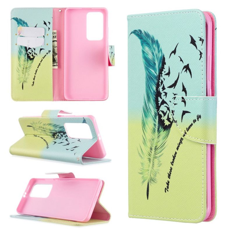 Leren Hoesje Huawei P40 Pro Telefoonhoesje Leren Vliegen