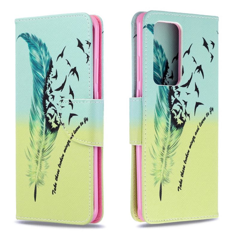 Leren Hoesje Huawei P40 Pro Telefoonhoesje Leren Vliegen