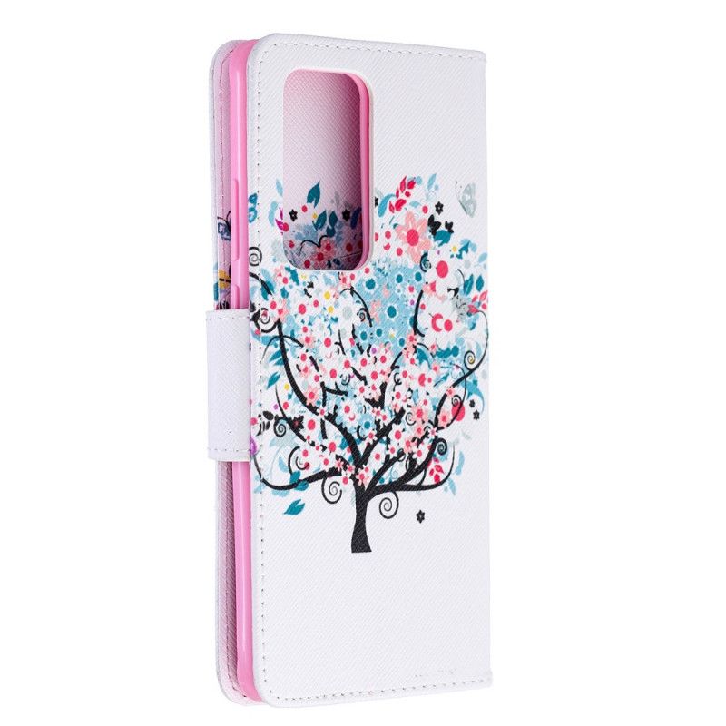 Leren Hoesje voor Huawei P40 Pro Bloemrijke Boom