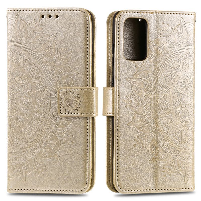 Leren Hoesje voor Huawei P40 Pro Groen Magenta Zon Mandala