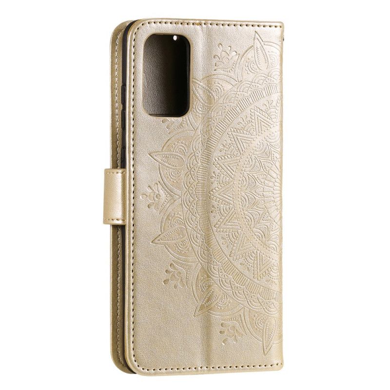 Leren Hoesje voor Huawei P40 Pro Groen Magenta Zon Mandala
